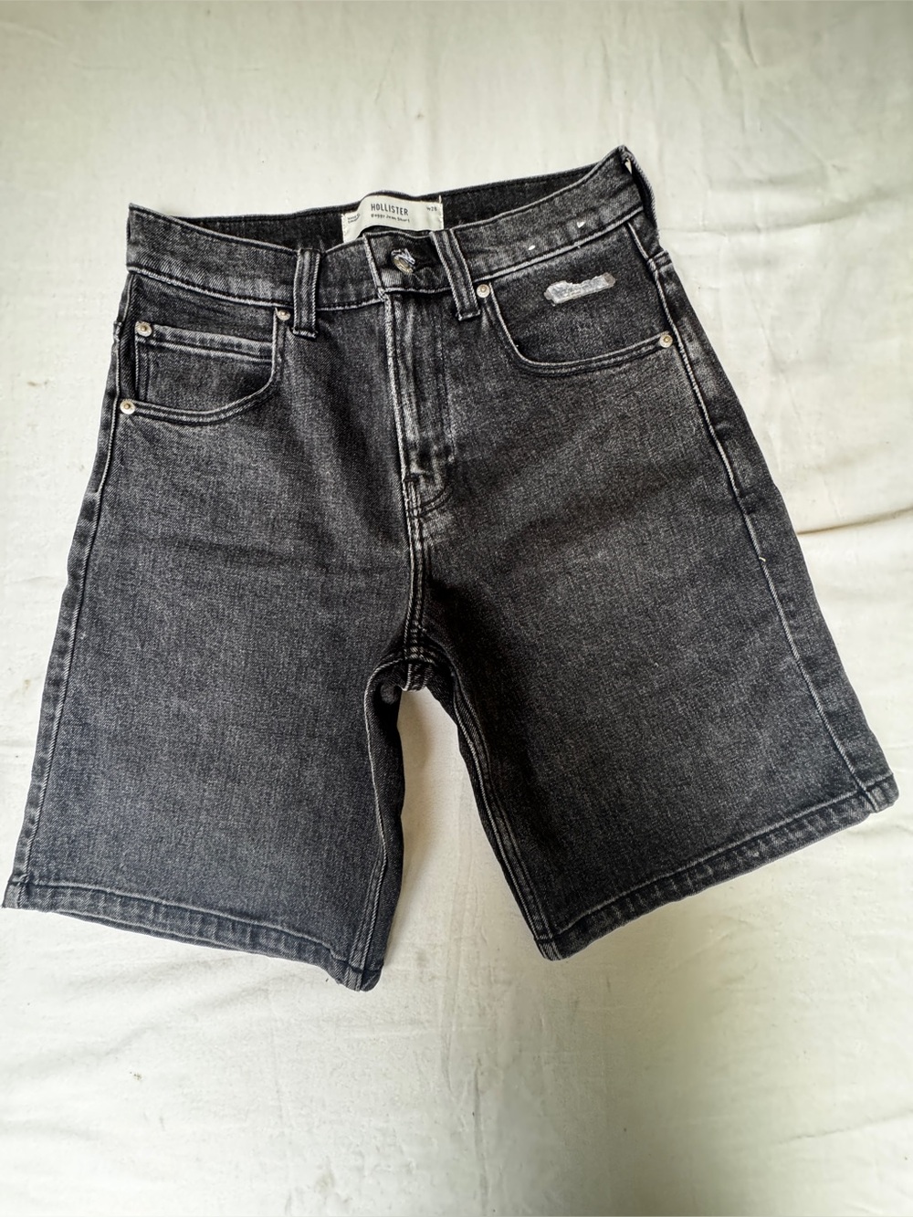 Hollister Skaters grunge streetwear jorts black rinse  Youth boys W28